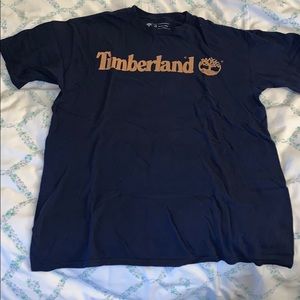 Navy blue Timberland logo T-shirt